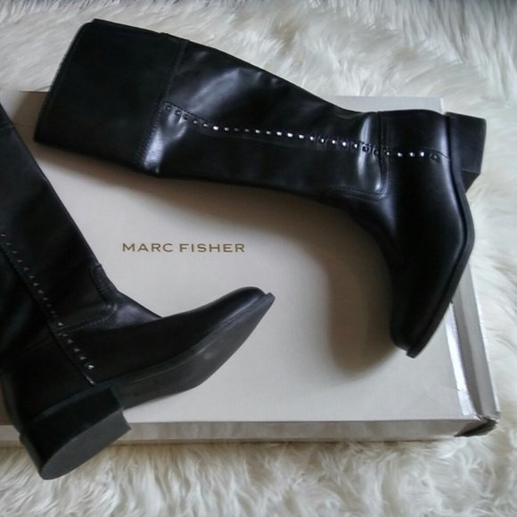Marc Fisher Galaya Leather Studded Boot Size 6M - Picture 11 of 12